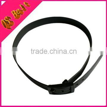 Promotion Gift Girls Boys Simple Design Black Smooth Rubber Belt