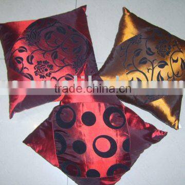 JM188 taffeta cushion with flocking