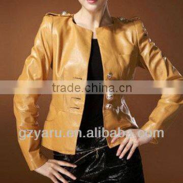 pu jacket leather for ladies