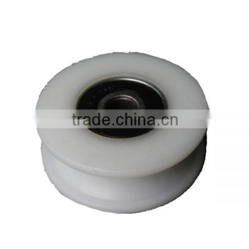 High quality 608zz u groove pom plastic ball bearing pulley