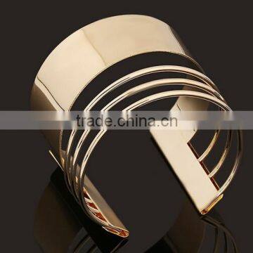 Women Lady Gold Silver Punk Open Wide Bangle Cuff Fashion Jewelry Bracelets