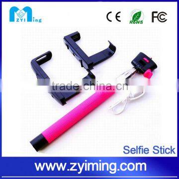 Zyiming factory wholesale monopod bluetooth selfie stick YM-Z07-5 mpow selfie stick for smartphone