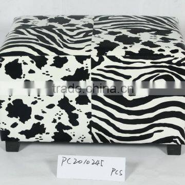 Zebra Cow rectangular stools