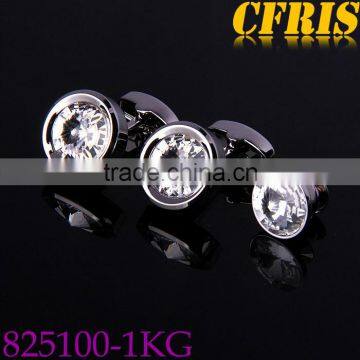 Wholesale crystal cufflink and collar button set