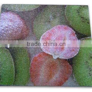 fruit pattern tempered glass chopping board cutting board