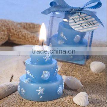 Beach Themed Wedding Cake Candle