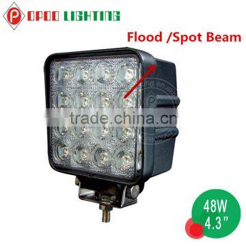 Quality 12v led tractor work light, 4.3'' Epistar 48w 12v led tractor work light