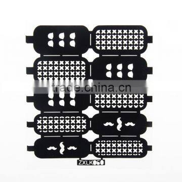 hot selling nail art stencil hollow nail make up convientDIY black sticker wholesale                        
                                                Quality Choice