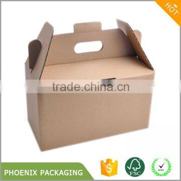 portable corrugated paper gift box packaging custom design avialable