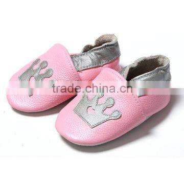 2016 new high quality comfortable fashion cute pink princess baby leather toddler shoes