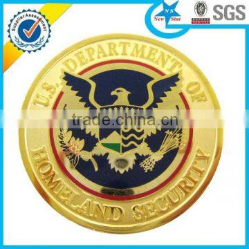 High quality metal gold plated coins