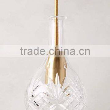 7.26-35 Hand-Cut Decanter Pendant Lamp, Bell