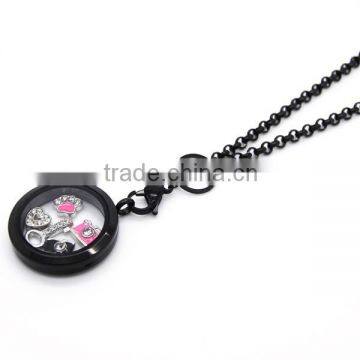 Necklace design glass floating magnetic locket glass locket stainless steel locket LN3358