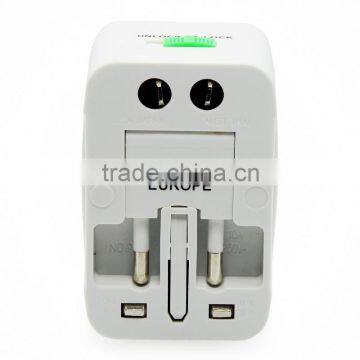 High Quality Universal International Plug Adapter 2 USB Port World Travel AC Power Charger Adaptor photo-2