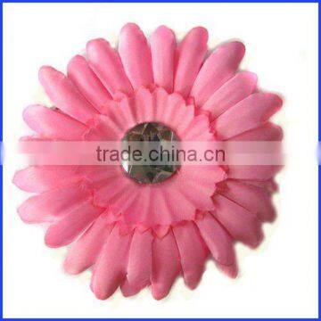 Pink daisy flowers hair clips