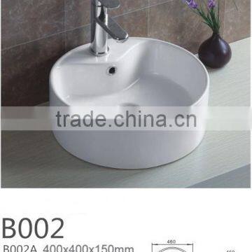 Sanitary Ware Ceramic Basin White Round Shape Single Hole Wash Basin New Desigh Hot Sale Best Quality Art Basin YB002 photo-2
