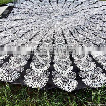 Mandala Round Roundie Yoga Mat Beach Throw Bohemian Roundie Hippie Mandala Round Throw Beach Roundie Tapestry Beach Roundie Art photo-4