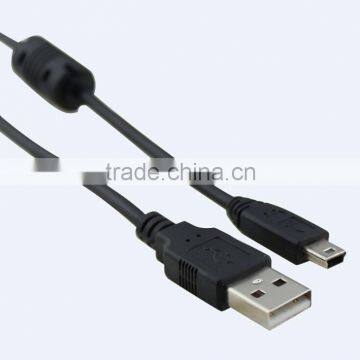 OEM high quality black mini to usb cable with magnet ring