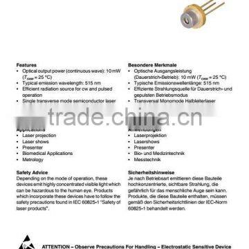 OSRAM 515nm 520nm 510nm 10mw Green Laser Diode LD PL5510 TO18 5.6mm New photo-4