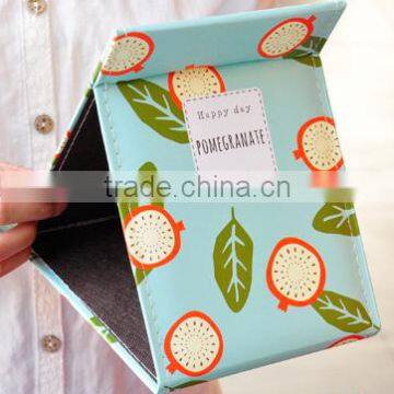 Luxury Promotion Gift Satin Mini Standing Mirror Emboidery LOGO photo-5