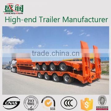 Flat Low Trailer / 80ton-100ton 4 Axle Concave Beam Hydraulic Low Bed Trailer / Low Flat Truck Semi Trailer (customized)