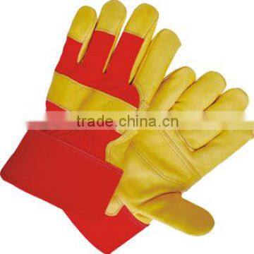 Golden Cow Grain Leather Patched Palm Work Glove