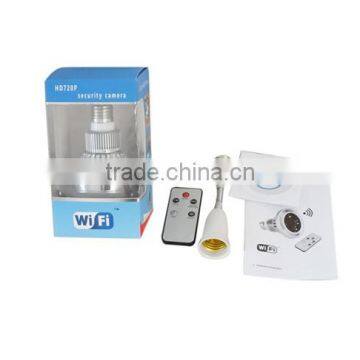 E27 5W Mirror Bulb Security CAMERA DVR WIFI/AP IP Motion Detector Sup 32GB SD