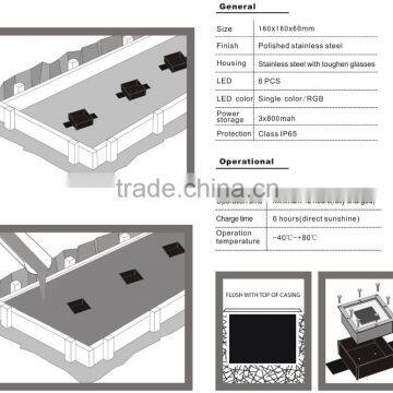JR-3213 8pcs LED Inground Light Good Quality Solar Ground Light for Garden photo-3