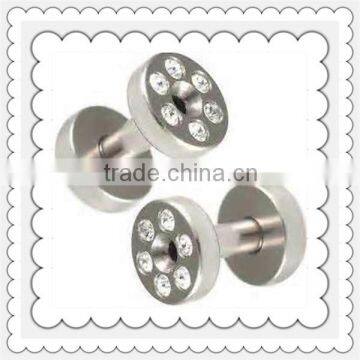 Dumbbell design ear body jewelry,ear tunnel jewelry ring