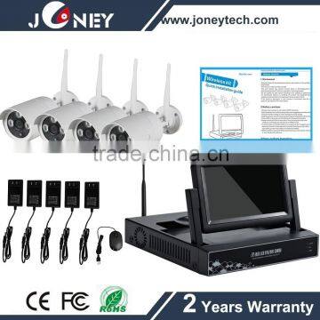 wireless ip camera with 10.1 inch monitor ccvt nvr kit