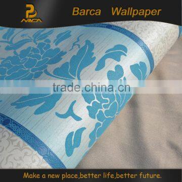 3d ancient chinese style wall paper blue