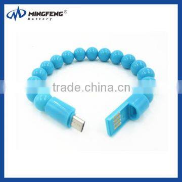 New buddha beads design bracelet usb cable for iphone 5 6 usb cable