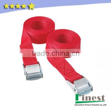 Luggage packing webbing strap with mental buckle