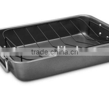 heavy duty Oven Used Chicken Roaster Baking Pan with Cooling Rack