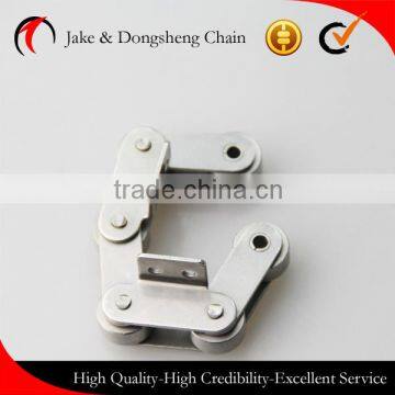 Zhejiang Jinhua DSC quality like donghua Double pitch stainless steel large rollers roller conveyor chains with attachements