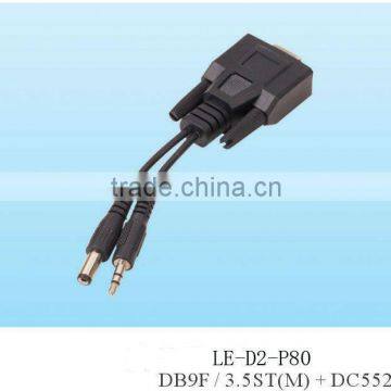 DB9 Female to DC cable DB9F to 3.5 Stereo 3.5ST male to DC 5.5*2.1 Male cable