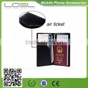 travel leather passport holder with luggage tag