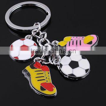 metal shoe keychain,cute football shoes keychain