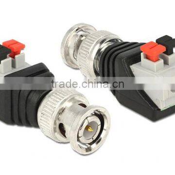 Coax Cat5 Cat6 BNC male CCTV Connector,BNC male Jack Video Balun Connectors BNC male plug