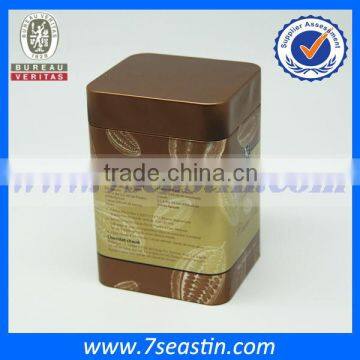 Hot Sale Cocoa Chocolate Metal Tin Box
