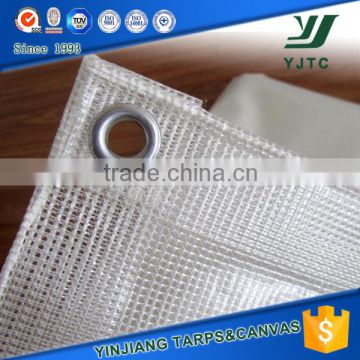 Transparent pvc tarpaulin reinforced mesh tarp