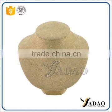 Good Quality Brown Velvet Bronze Necklace Display Bust photo-3