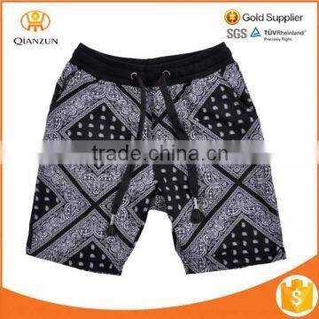 Bandana Paisley Print Fleece Stretch Shorts