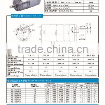 CE 37mm Diameter DC Geared Motor photo-2