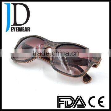 Hot Sell UV400 Fashion Style Polarized Wooden Eye Sunglasses