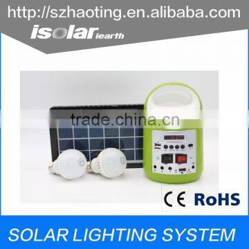 IS-1399S Solar Rechargeable FM Radio with MP3 Player LED Light home solar panel kit for South Africa