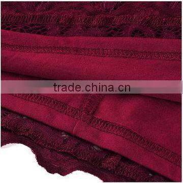 Women's Classicial Floral Lace Long Sleeve Slim Formal Mini Dress photo-5