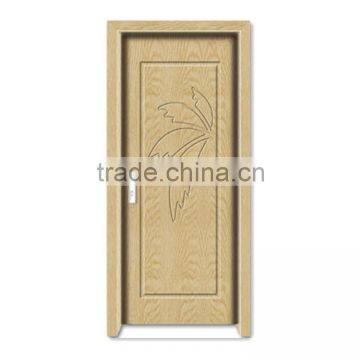 PVC coated room door wooden single door flower designs