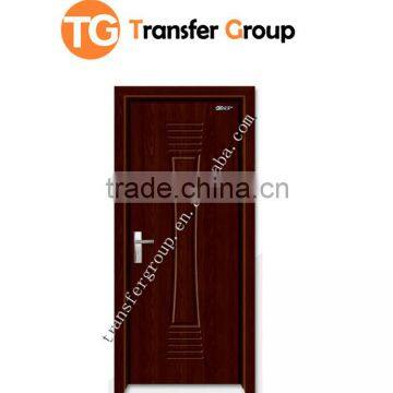 Low price MDF interior door single leaf swing door