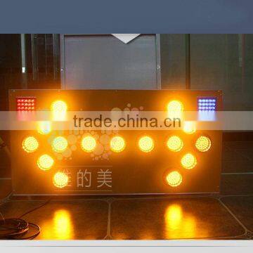 China supplier 100mm 15pcs lamp high quality 1200*600mm aluminum traffic sign